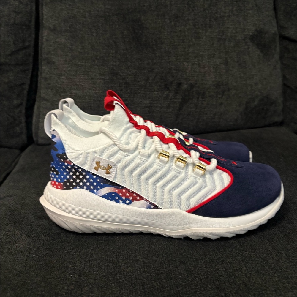 Under Armour Harper 9 Turf USA Baseball Shoes Men’s Sizes 3027440-101